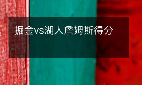 掘金vs湖人詹姆斯得分