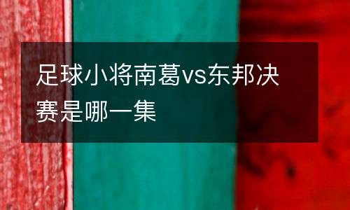 足球小將南葛vs東邦決賽是哪一集