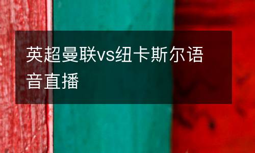 英超曼聯(lián)vs紐卡斯?fàn)栒Z音直播