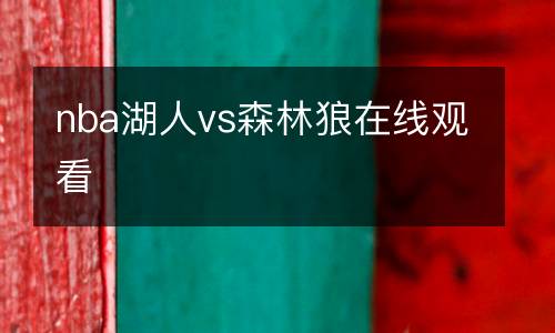 nba湖人vs森林狼在線觀看