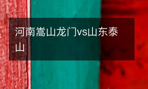河南嵩山龍門vs山東泰山